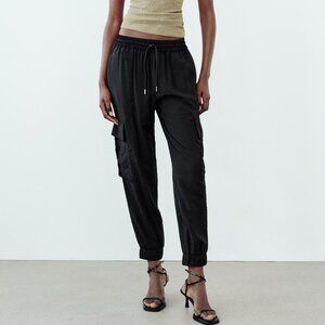 ZARA ELASTIC WAIST CARGO PANTS